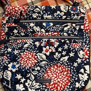 Vera Bradley Floral Hipster Crossbody Bag - Red, Blue, White NWOT